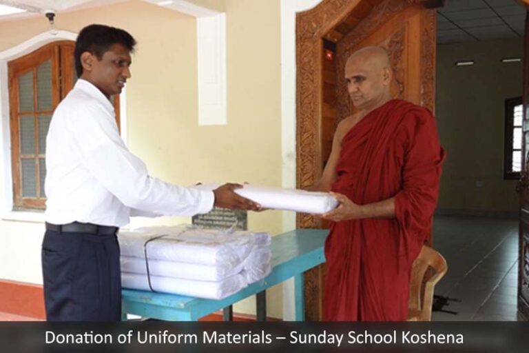 Sirio Ltd - Donation of uniform materials – Sunday School Koshena